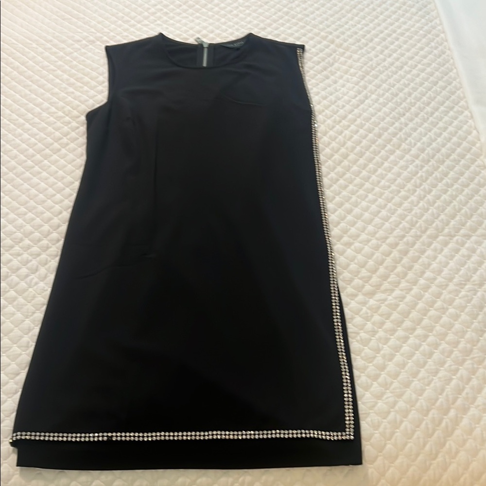 Ted Baker London Black Embellished Mini Sheath Dress